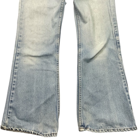 Vintage Levi’s 70s orange tab boot cut light wash jeans 27 x 27 USA made - Picture 3 of 9